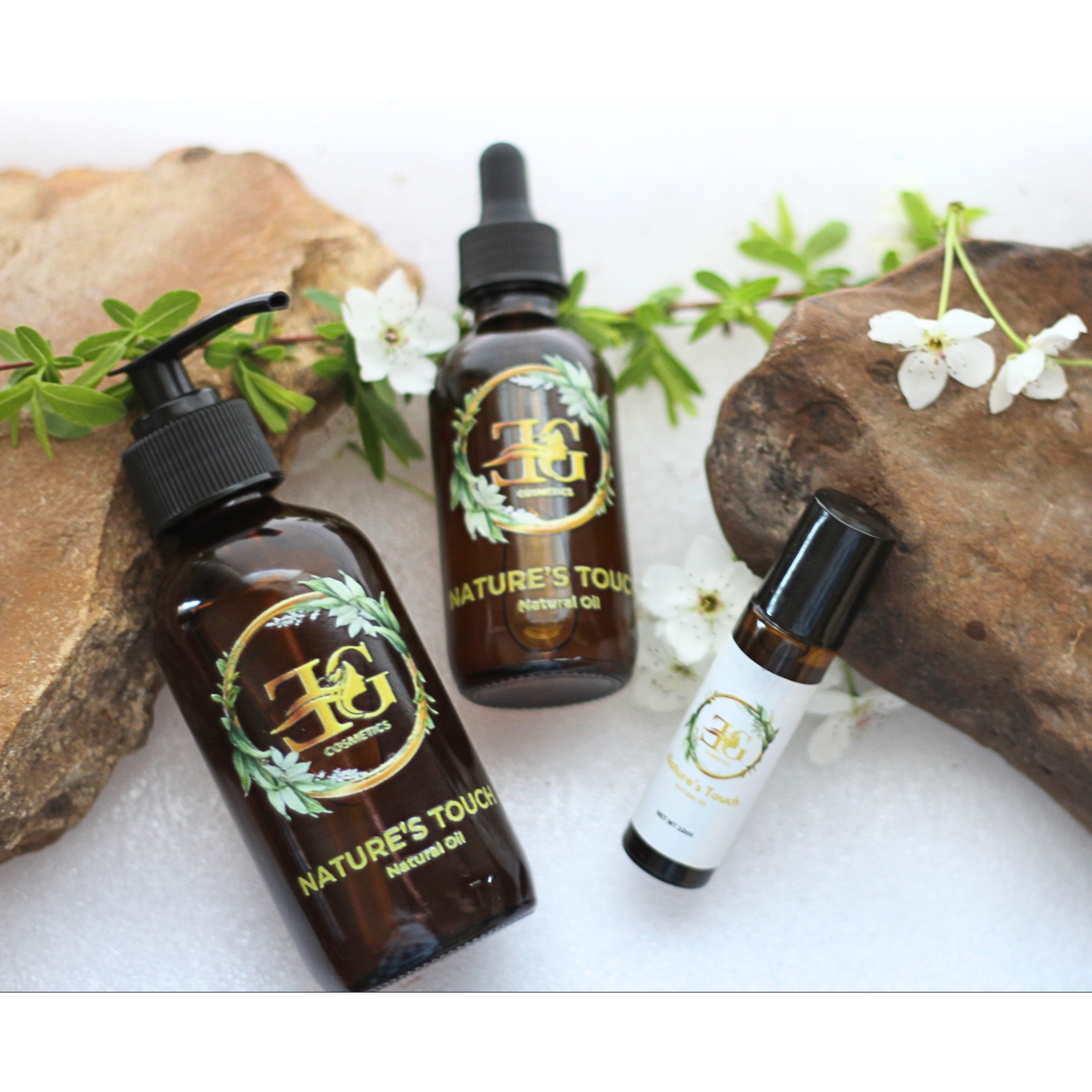 Nature's Touch – 100% Plant-Based Skin & Muscle Hydrating Oil for Relaxation- top view