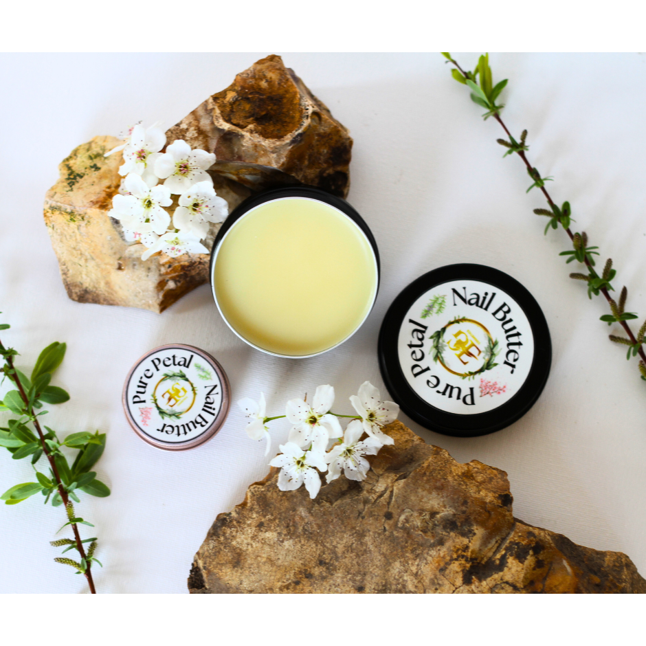 Pure Petal Nail Butter – All-Natural Skin Hydration & Repair for Hands, Elbows, & Nails- top view